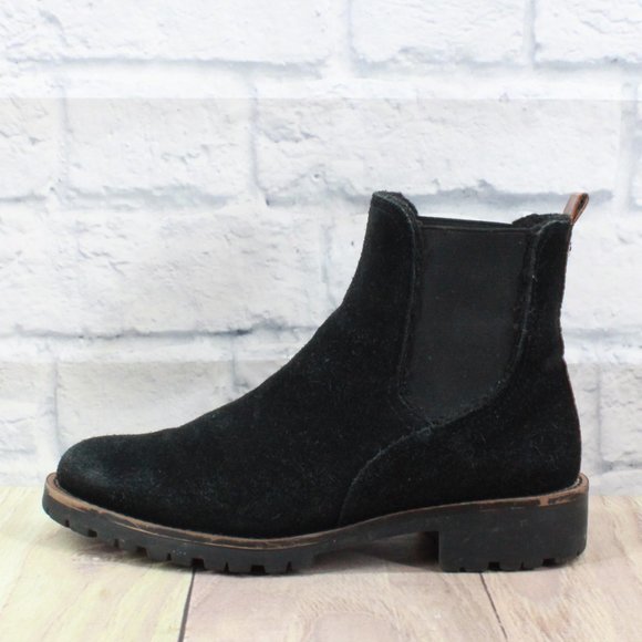 Sam Edelman Shoes - Sam Edelman Jaclyn Waterproof Chelsea Bootie Black Suede Size US 7